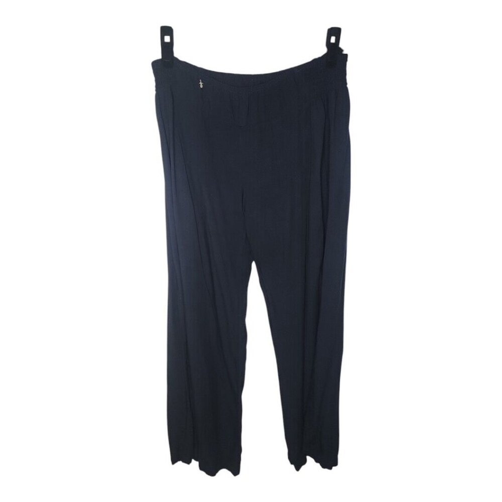 Pineapples Beachy Casual Pants Women Size L Deep Navy Blue